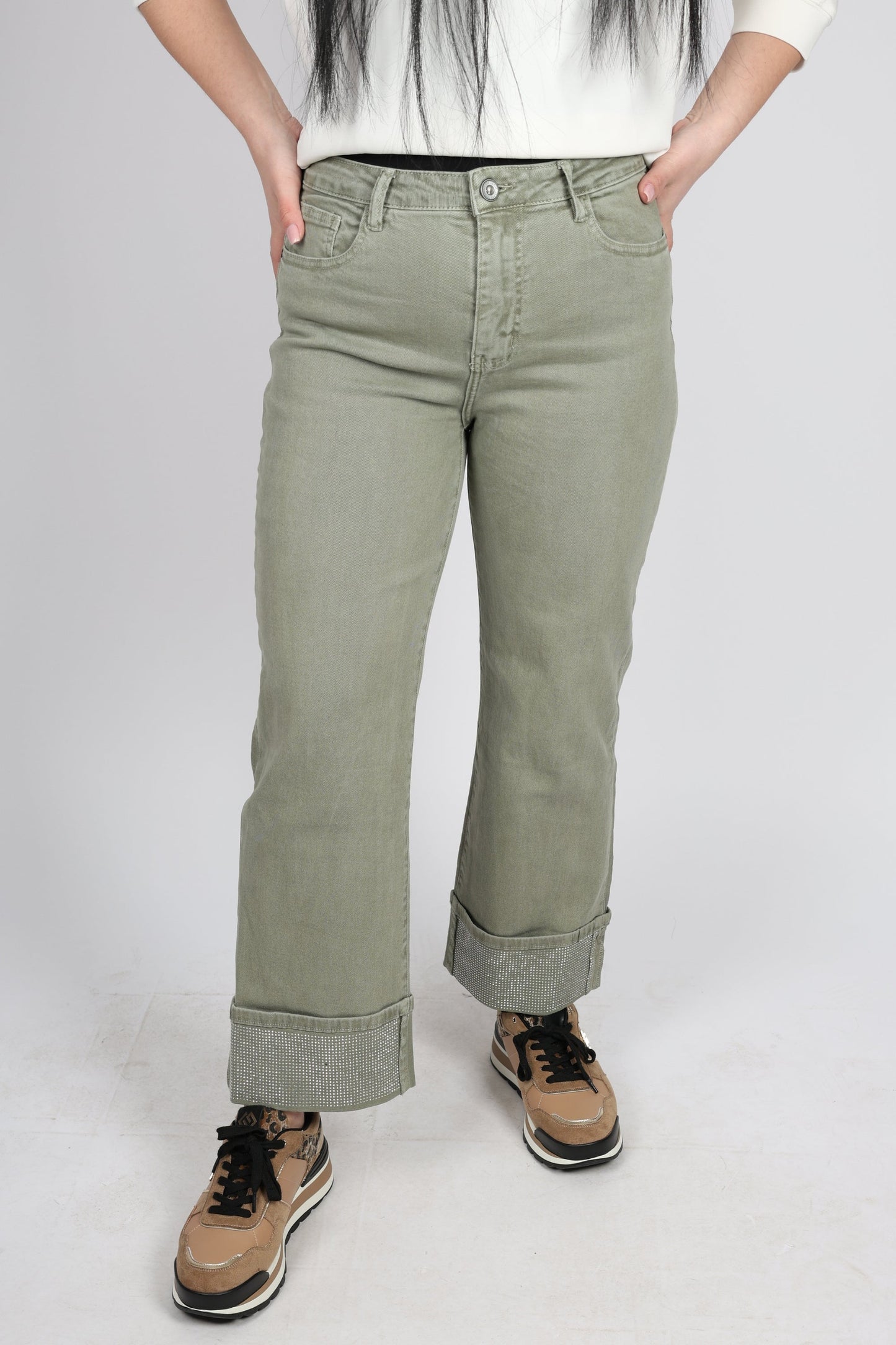 Дамски Дънки, Зелен Roberto Fashion Store Jeans RBRF1903JNSGRNS Green S