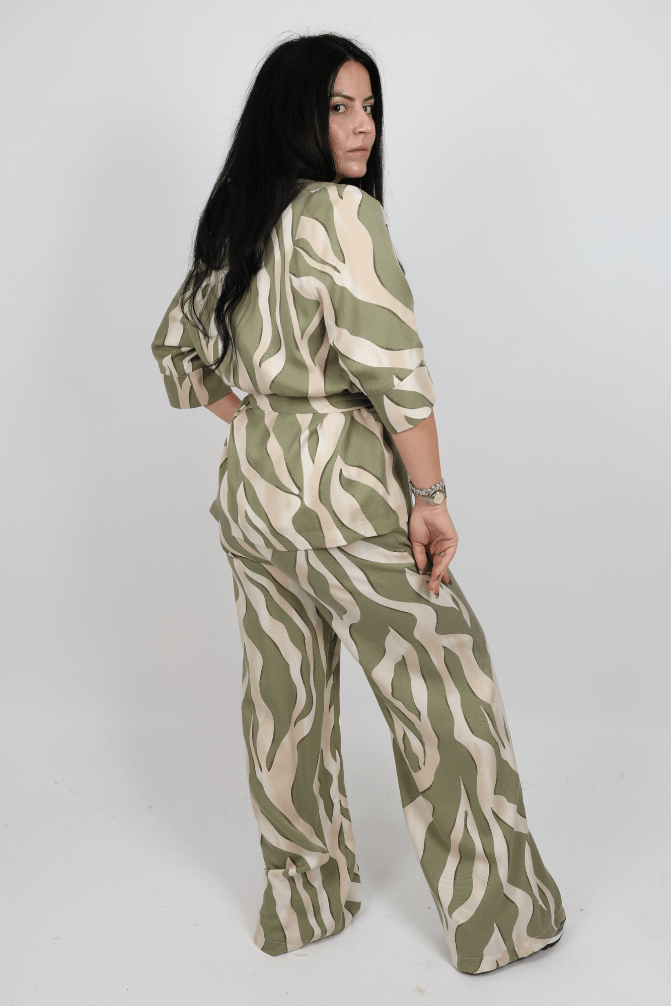 Дамски Комплект от 2 части, Бежов Roberto Fashion Store Set 1X2Y3ZM 38 EU Beige