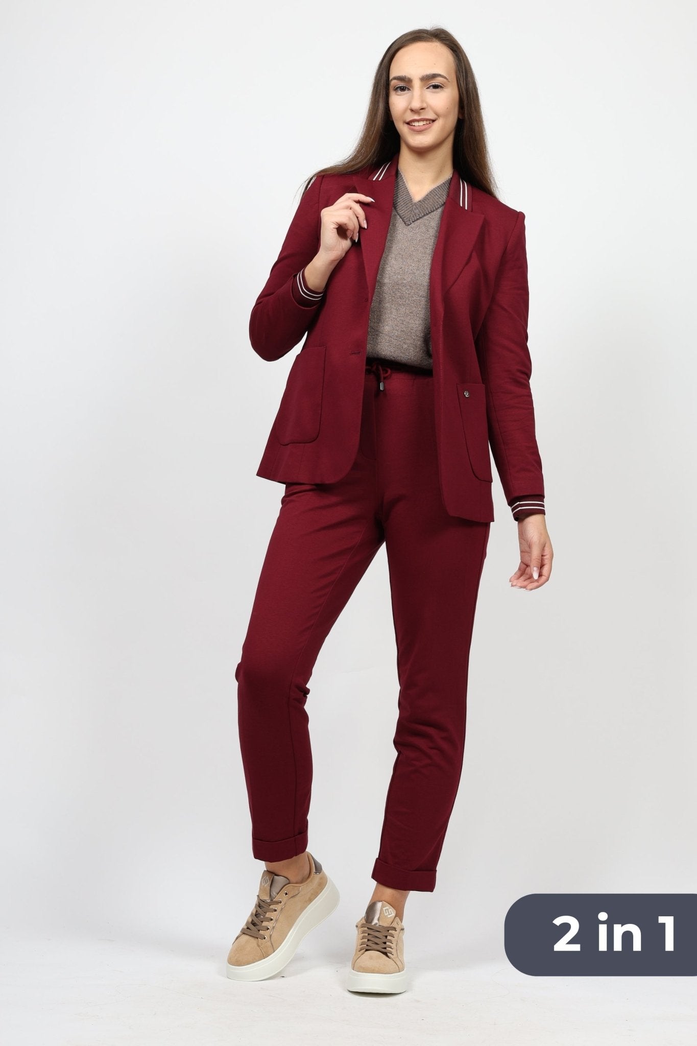 Дамски Комплект от 2 части, Бордо