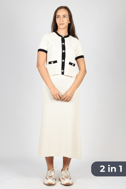 Дамски Комплект от 2 части, Бял