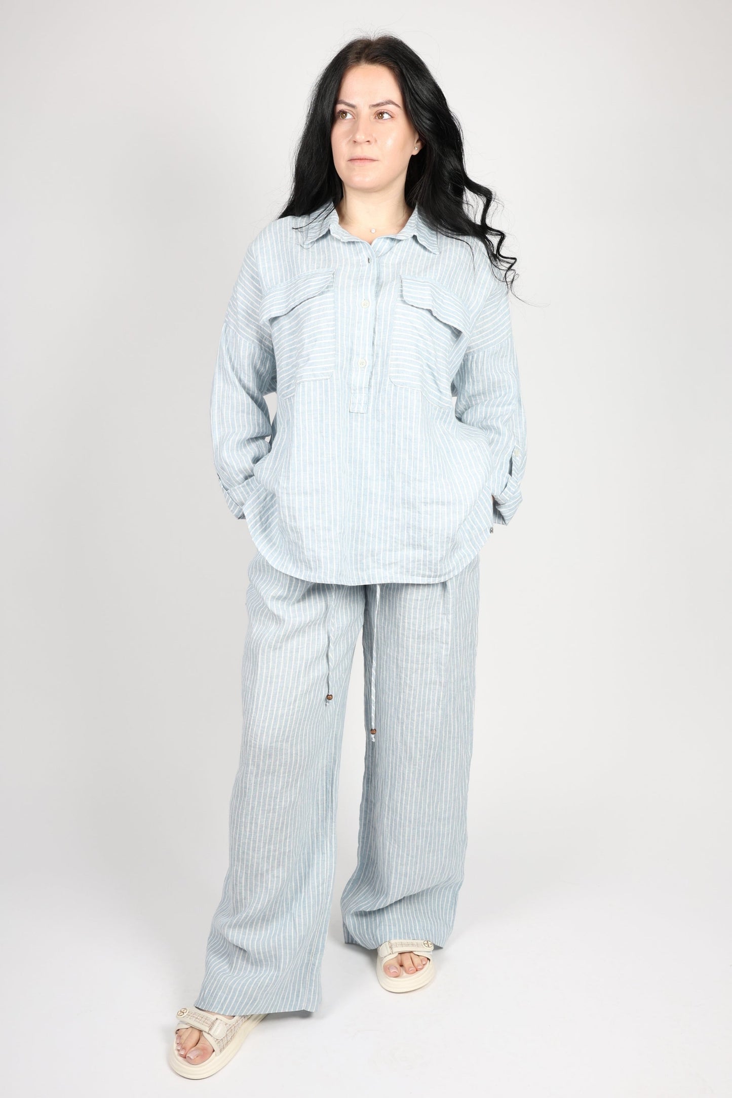 Дамски Комплект от 2 части, Син Roberto Fashion Store Set RBRF2203STBLLNN Blue 42 EU