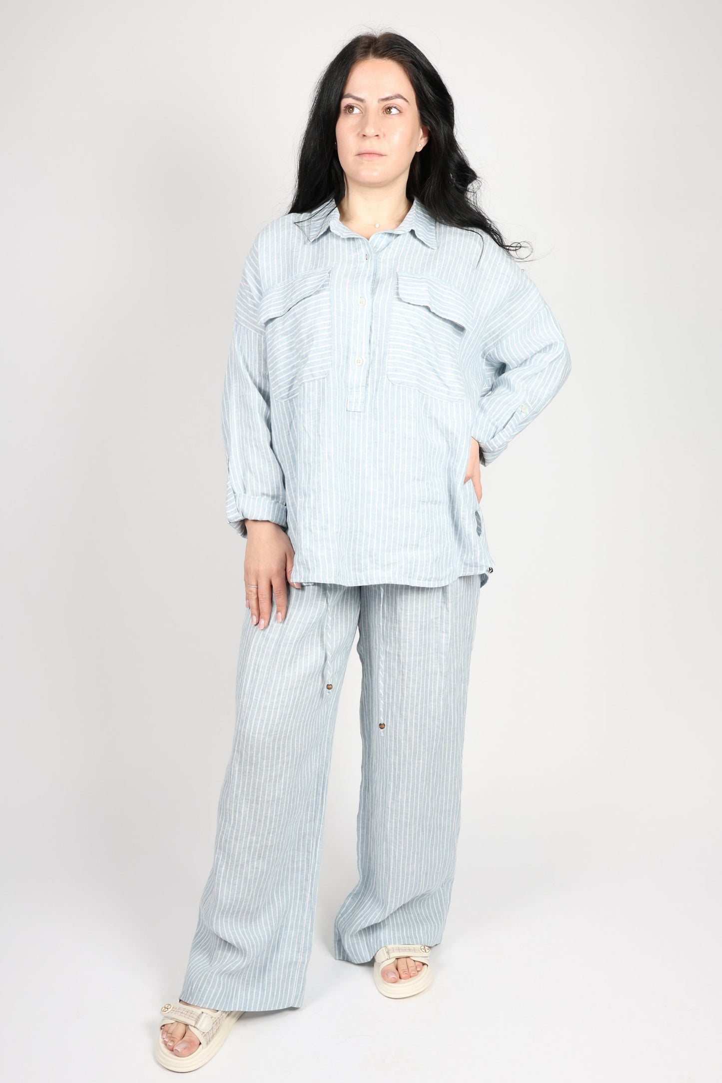 Дамски Комплект от 2 части, Син Roberto Fashion Store Set RBRF2203STBLLNN Blue 42 EU