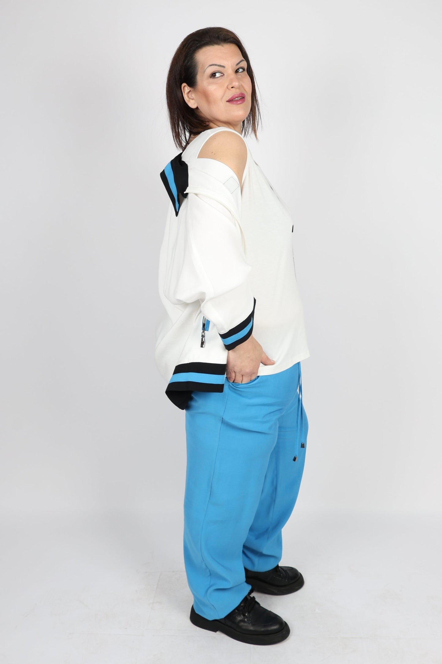 Дамски Комплект от 3 части, Син Roberto Fashion Store Set RBRF1803SETTRPLBLU44 Blue 44 EU