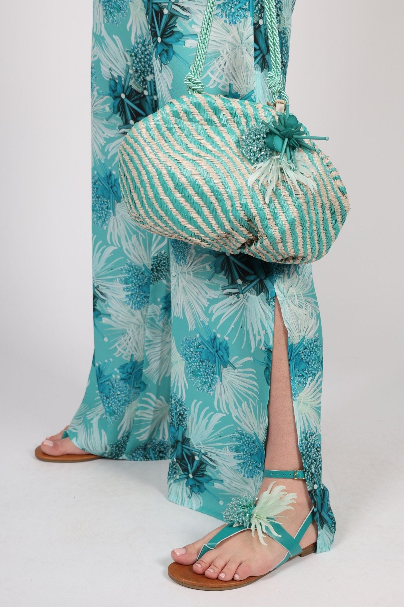 Дамски Сандали, Зелен