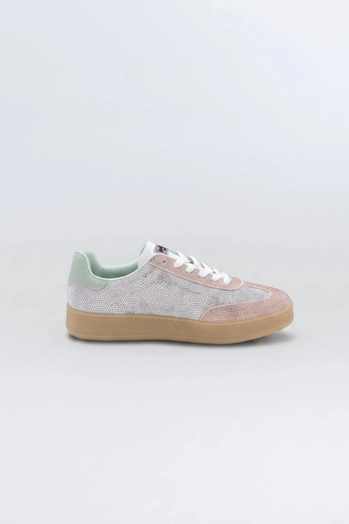 Дамски Сникърси "Champagne" с Кристали и Подметка в Телесен Цвят Gold&Gold Roberto Fashion Store Sneakers GNG2603GB1048CPGN-36 36