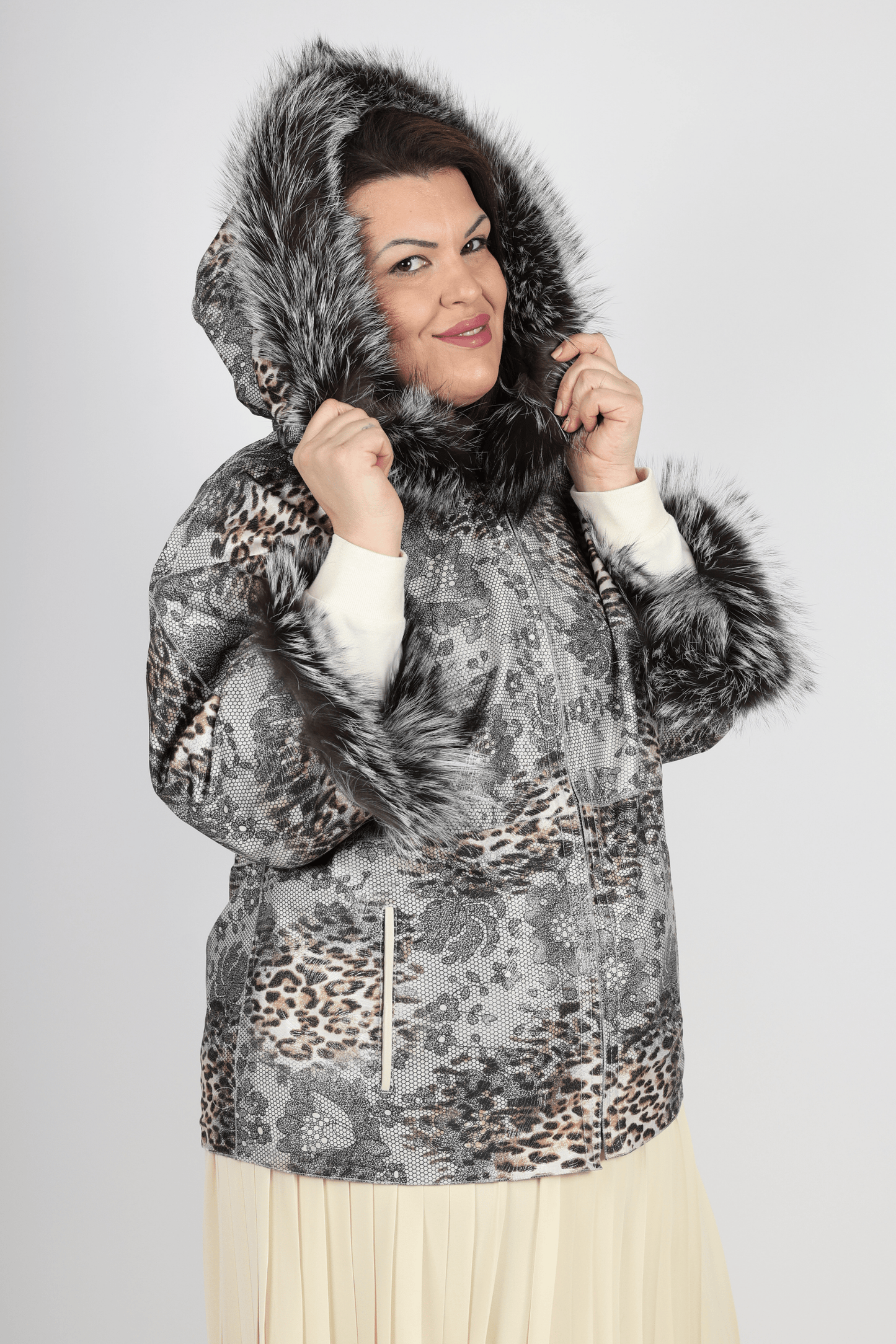 Дамско Двулицево Яке, Бежов Roberto Fashion Store Jacket RFRVSBLJCKWH12032XL XXL Beige