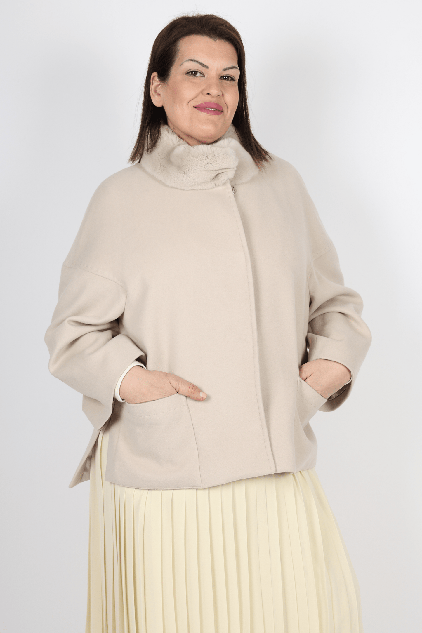 Дамско Палто, Бежов Roberto Fashion Store Coat MDLNCTBEI1203 44 EU