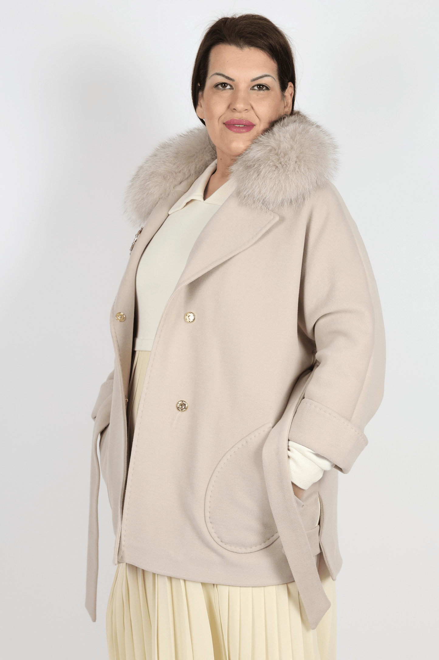 Дамско Палто, Бежов Roberto Fashion Store Coat MDLNCTBEI121342 42 EU Beige