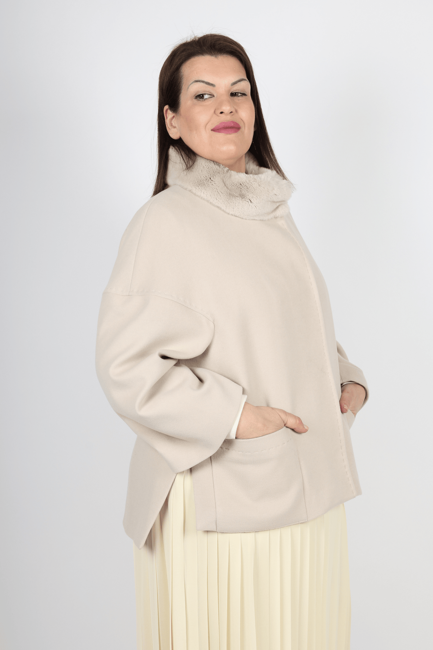 Дамско Палто, Бежов Roberto Fashion Store Coat MDLNCTBEI1203 44 EU