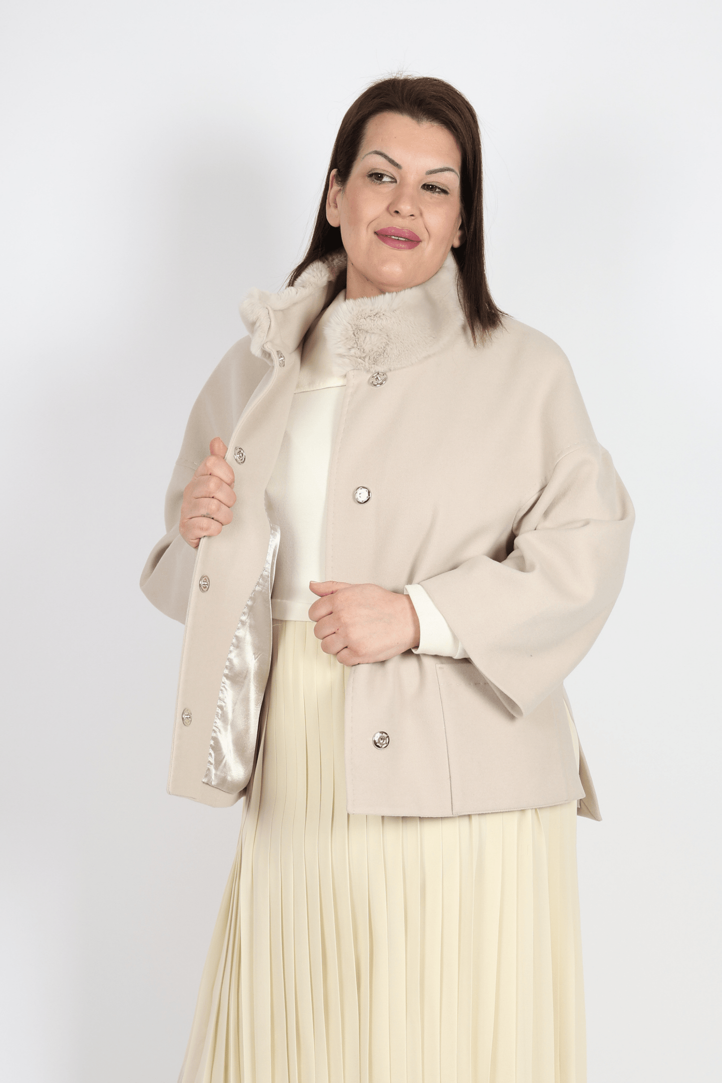 Дамско Палто, Бежов Roberto Fashion Store Coat MDLNCTBEI1203 44 EU