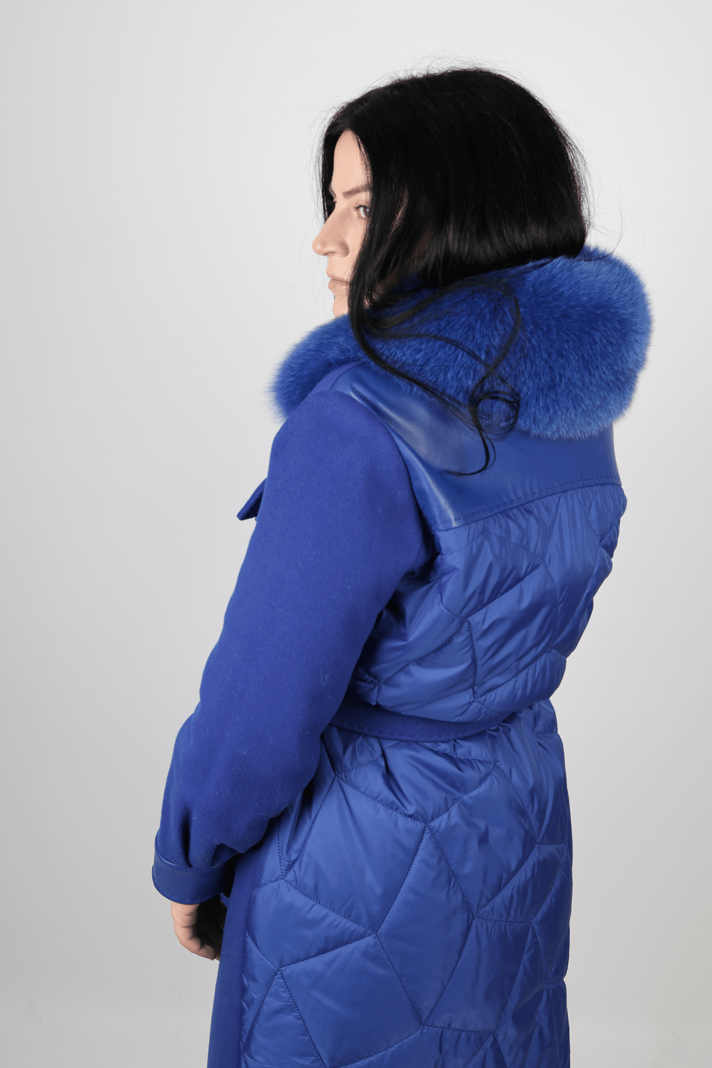 Дамско Палто, Син Roberto Fashion Store Coat ROBE1138 38 EU Blue