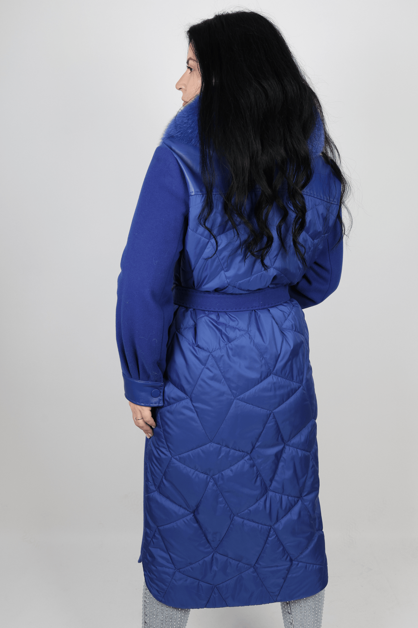 Дамско Палто, Син Roberto Fashion Store Coat ROBE1138 38 EU Blue