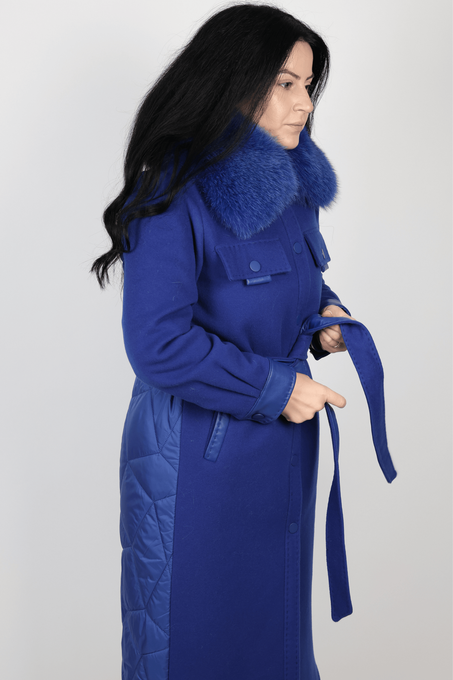Дамско Палто, Син Roberto Fashion Store Coat ROBE1138 38 EU Blue