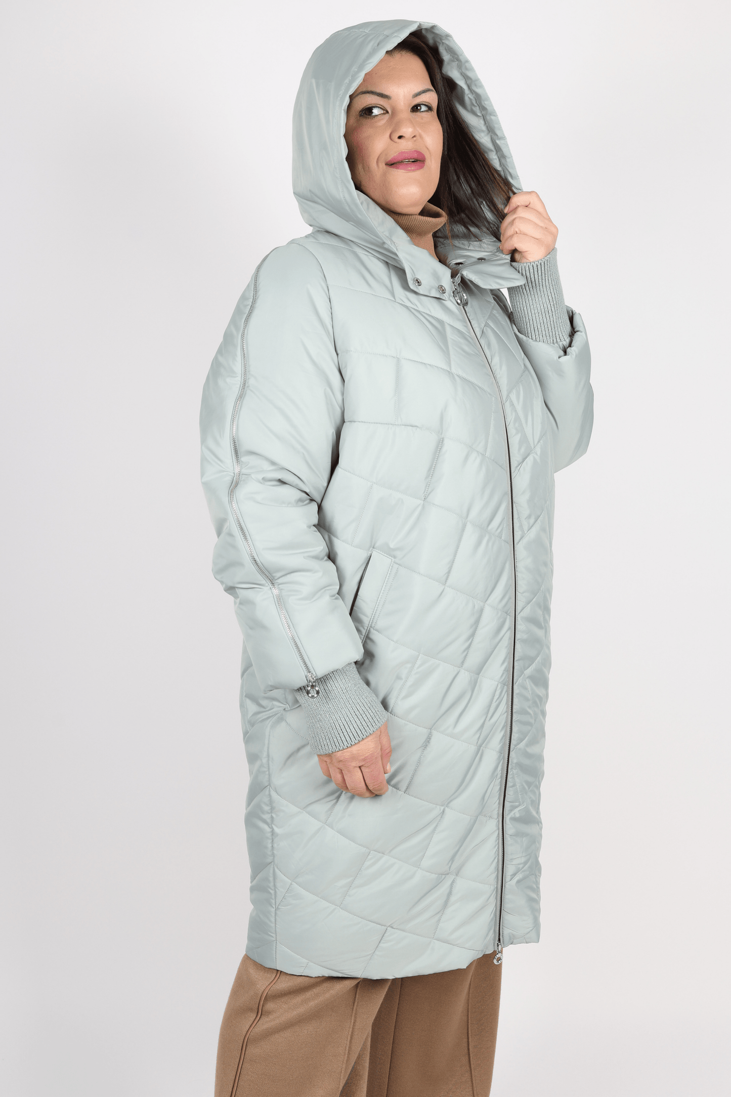 Дамско Яке, Зелен Roberto Fashion Store Coat ROBJCKMINT120342 42 EU Green