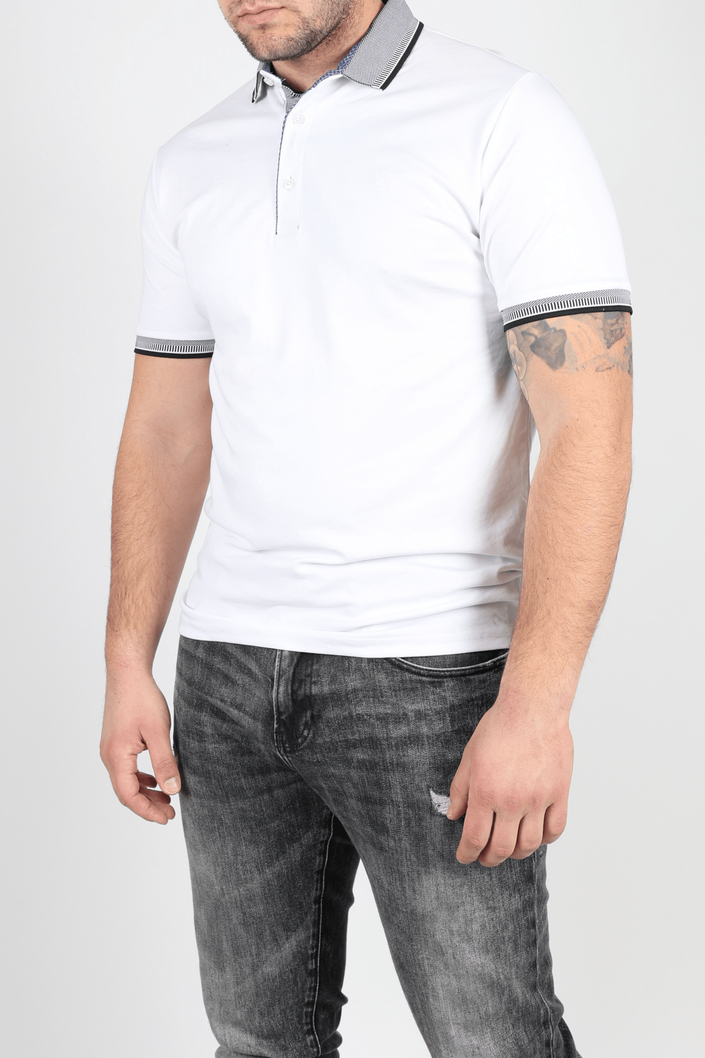 Мъжка Тениска, Бял Roberto Fashion Store T-shirt RBRFTSHWHI1203L L