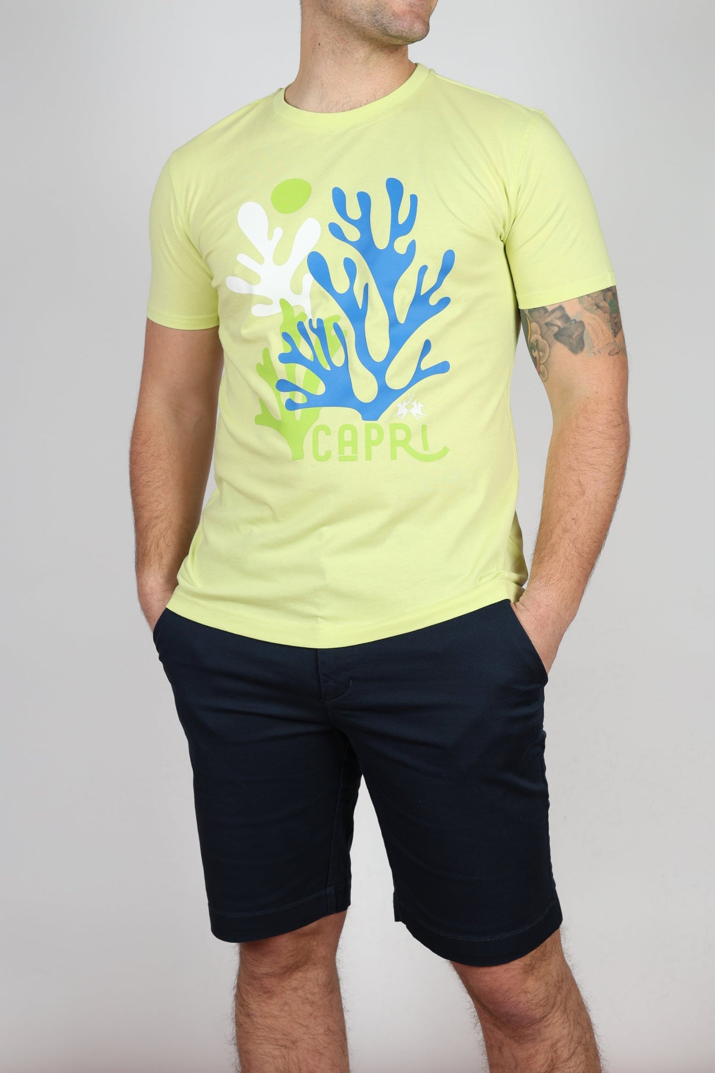 Мъжка Тениска, Зелен Roberto Fashion Store T-shirt YMR318JS39503135 S Зелен