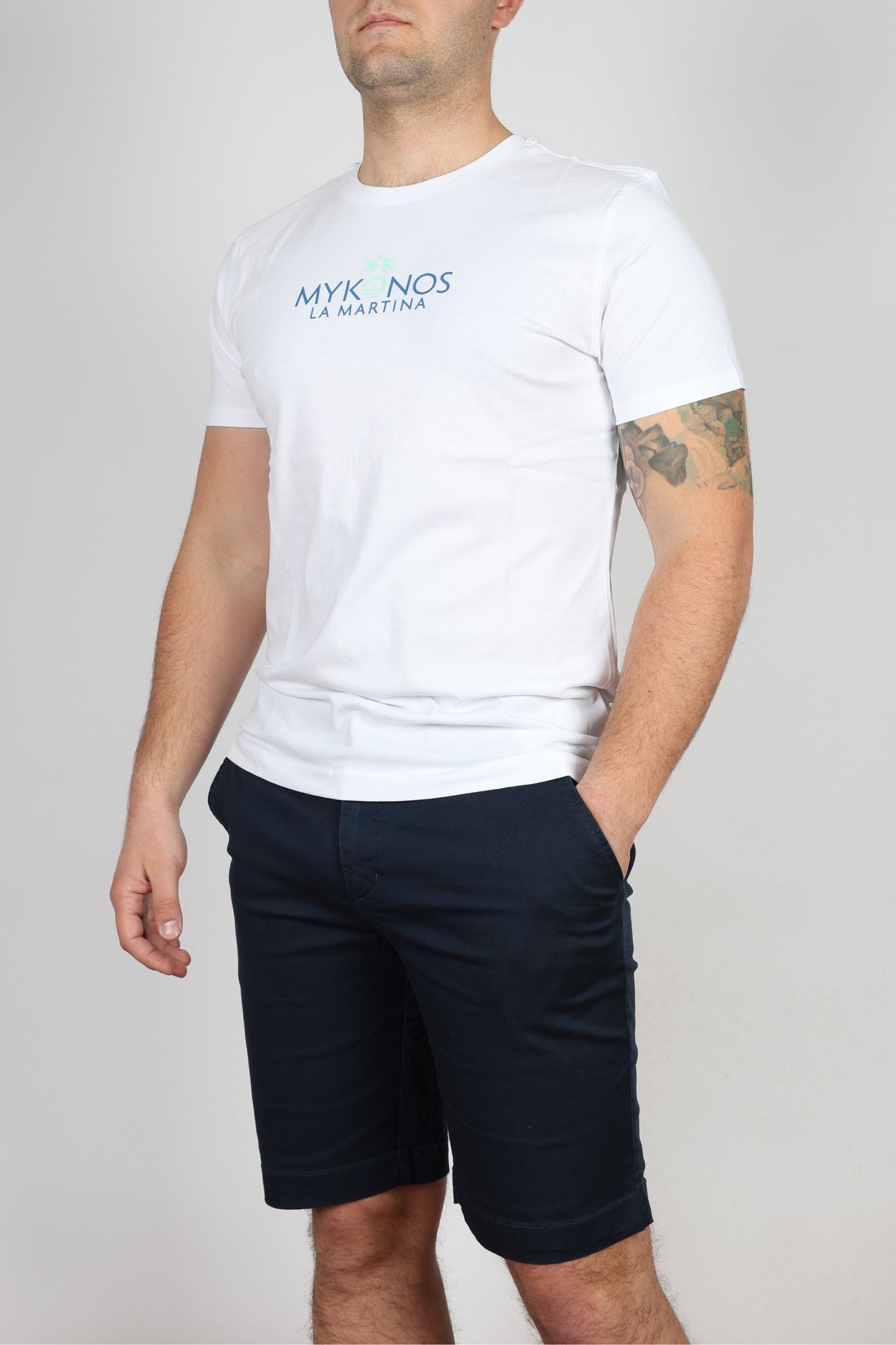Мъжка Тениска, Зелен & Бял Roberto Fashion Store T-shirt YMR605JS39507163 Зелен S
