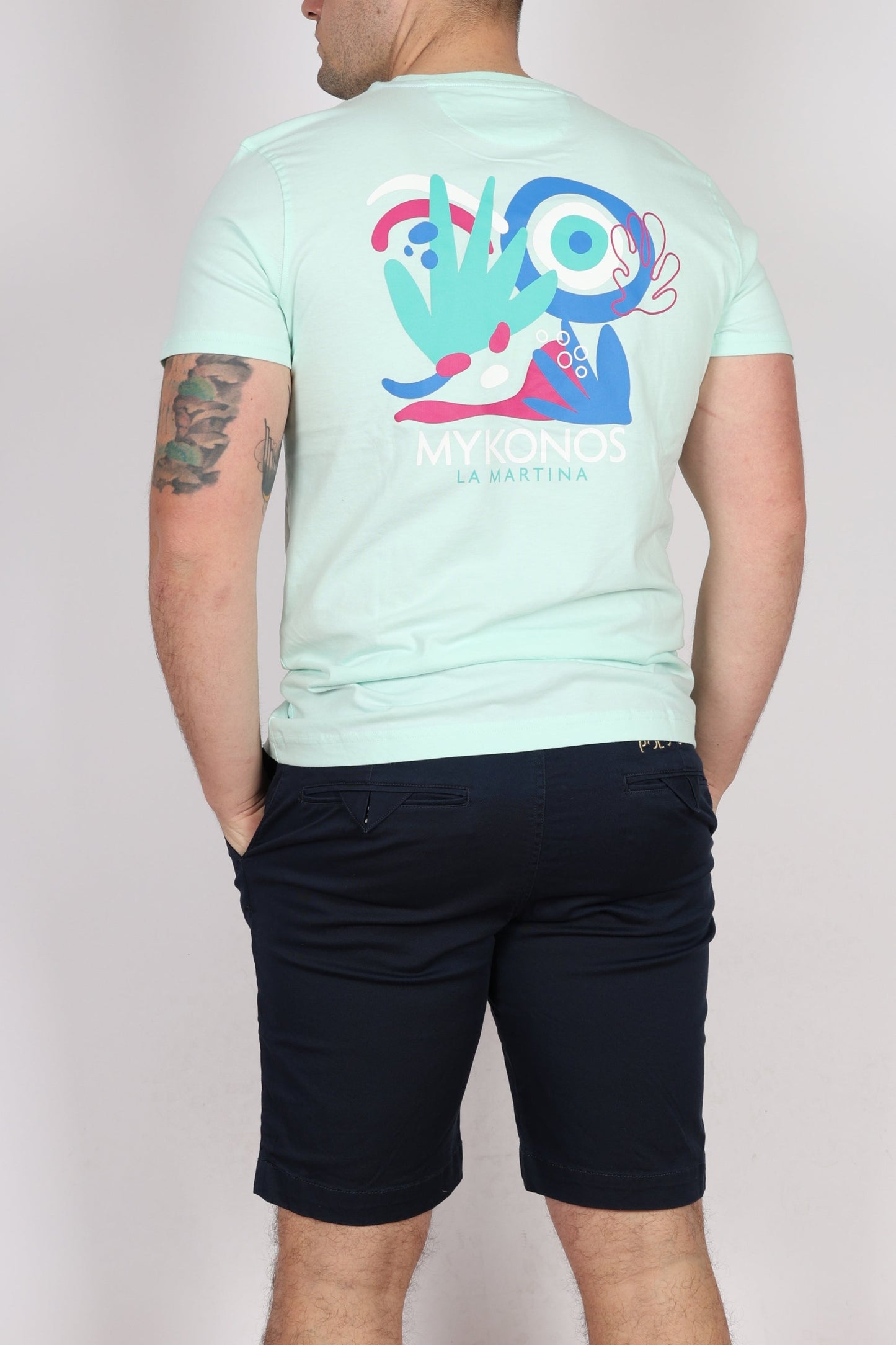 Мъжка Тениска, Зелен & Бял Roberto Fashion Store T-shirt YMR605JS39507163 Зелен S