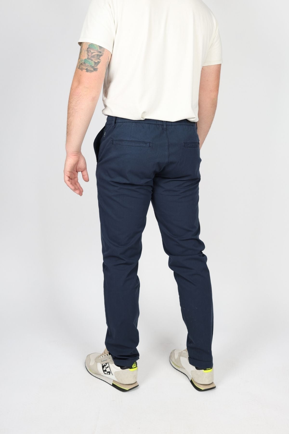 Мъжки Панталон, Син & Бежов Roberto Fashion Store Trousers ROBTROUBLU1130 W30 Blue