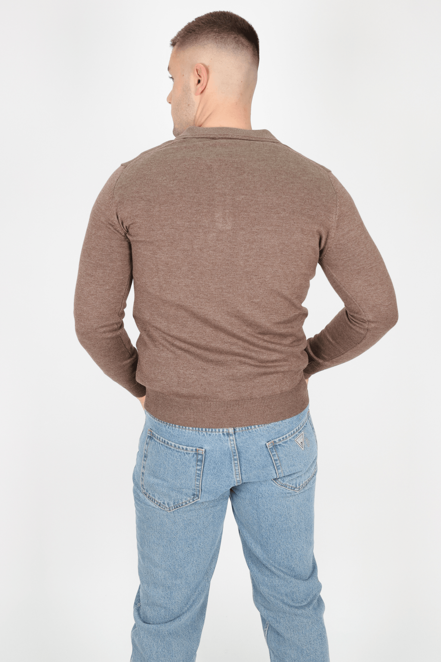 Мъжки Пуловер, Кафяв Roberto Fashion Store Sweater 0B2C4DS S INTL Brown