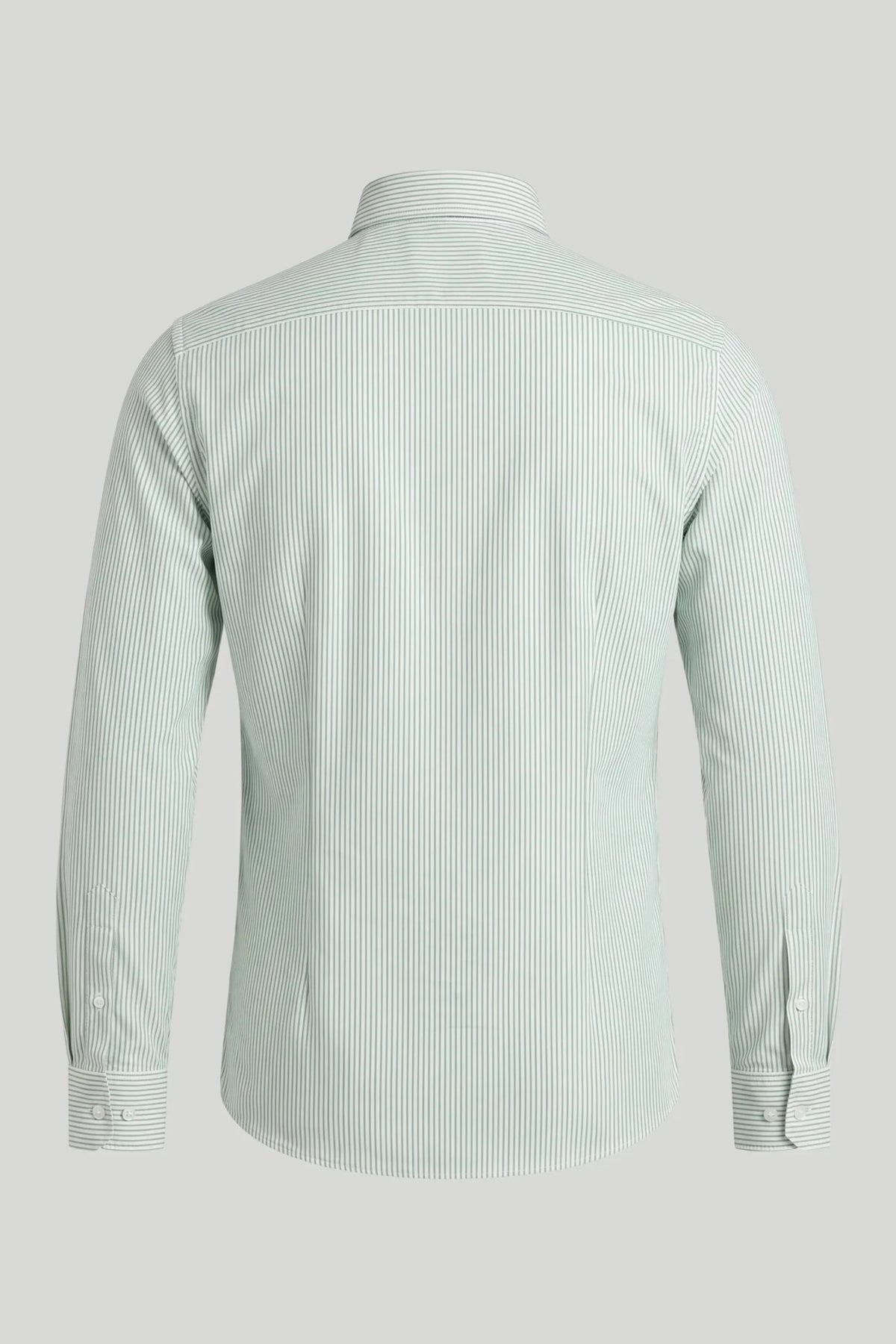 Мъжка риза Oxford на райе - Зелен Boston Roberto Fashion Store T-shirt MAY83201381-S S