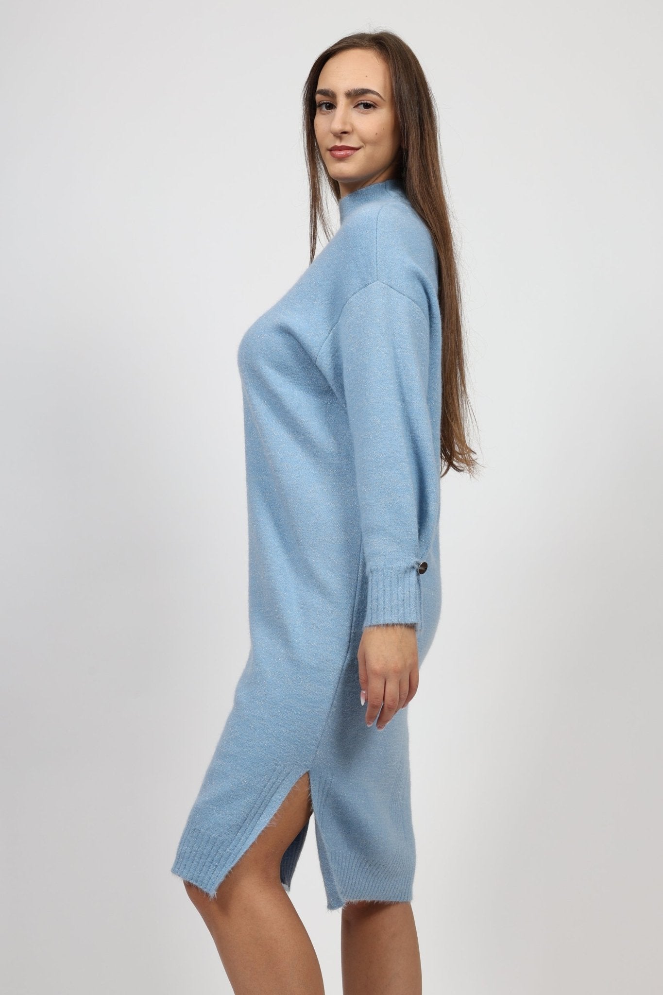 Рокля с органичен памук, Небесносин