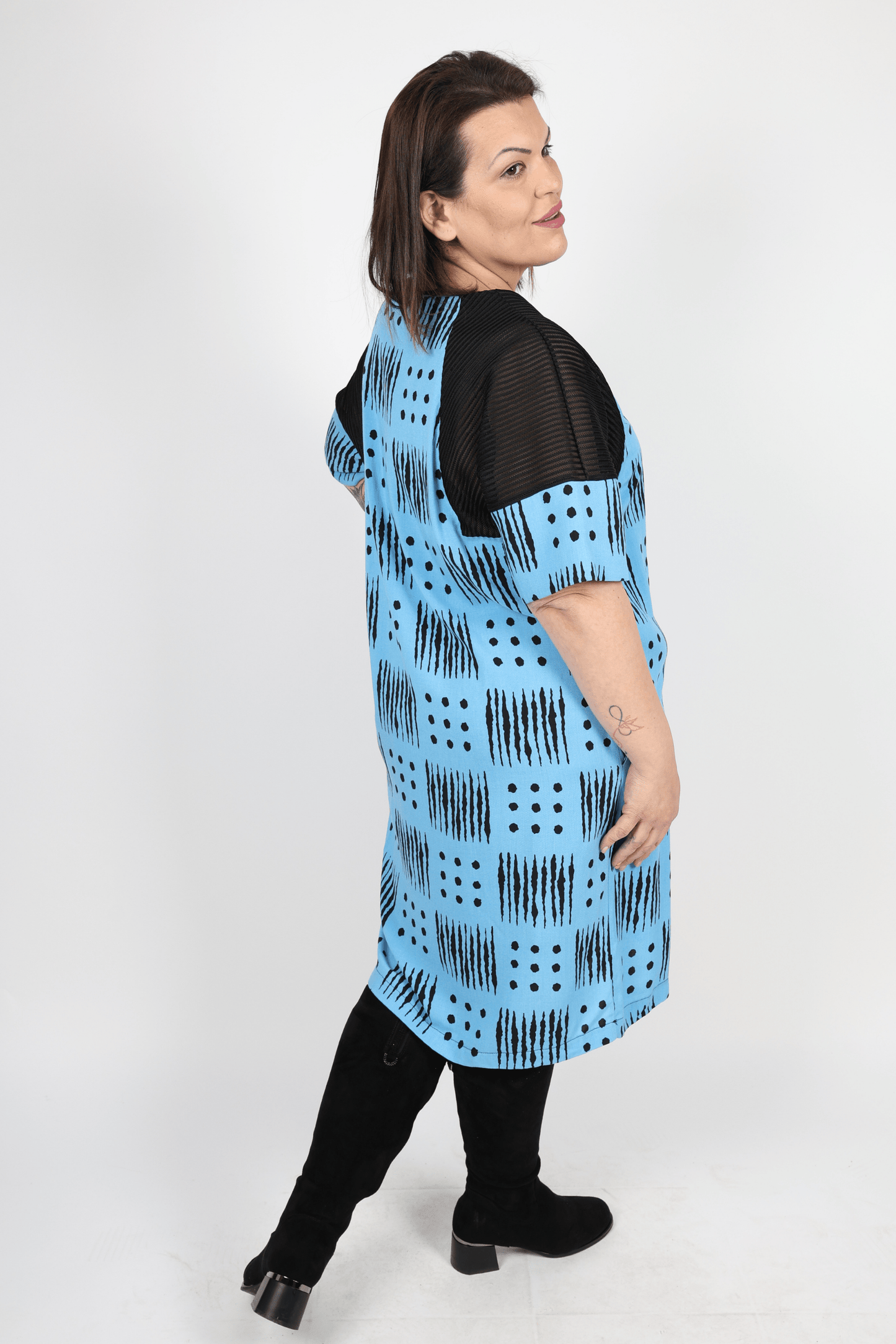 Рокля, Син Roberto Fashion Store Dress RBRFDRSSBLU120342 42 EU Blue