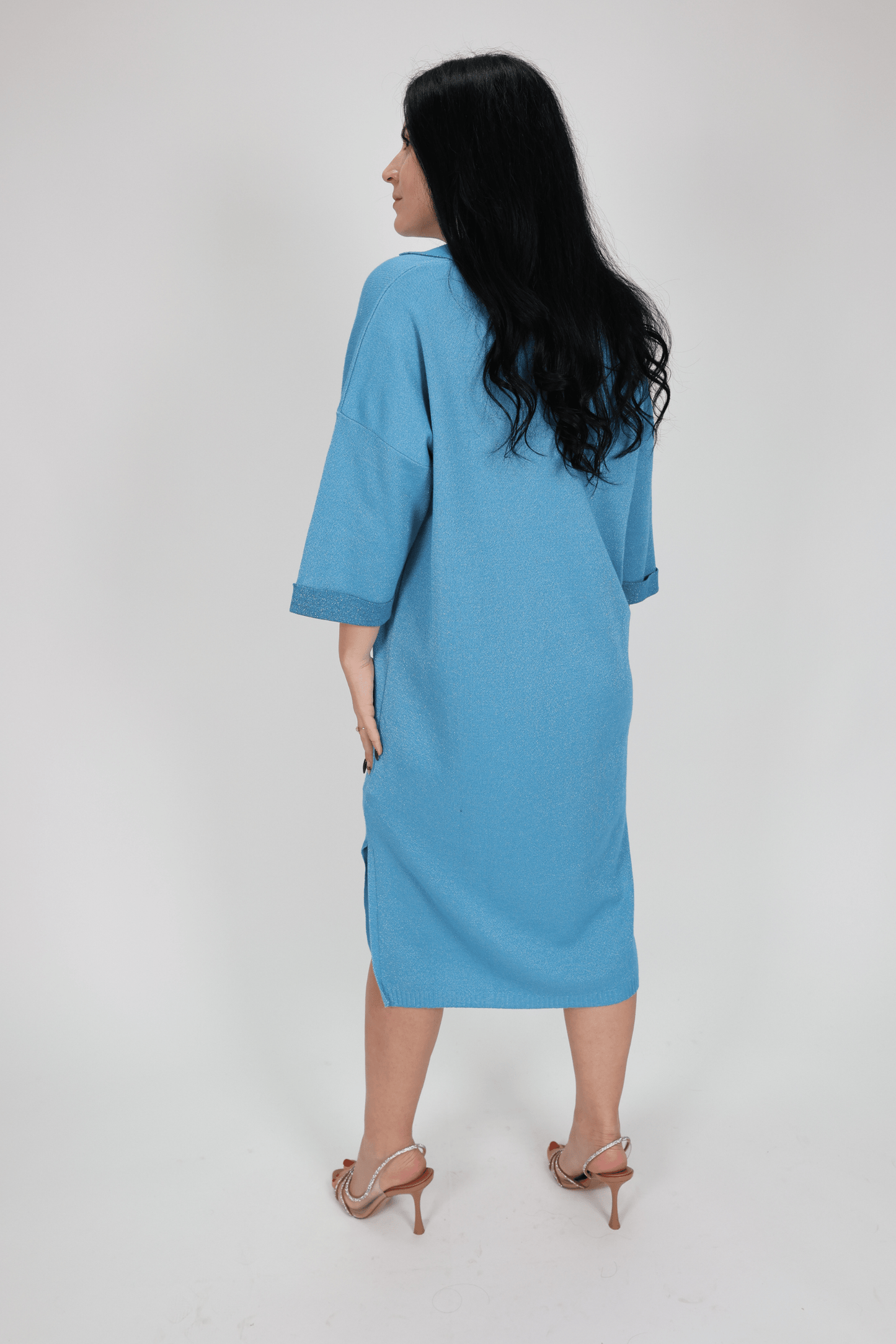Рокля, Син Roberto Fashion Store Dress 4D5E6F S INTL Blue