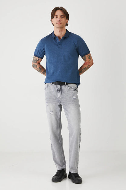 Мъжка поло тениска за всякакви поводи в син цвят