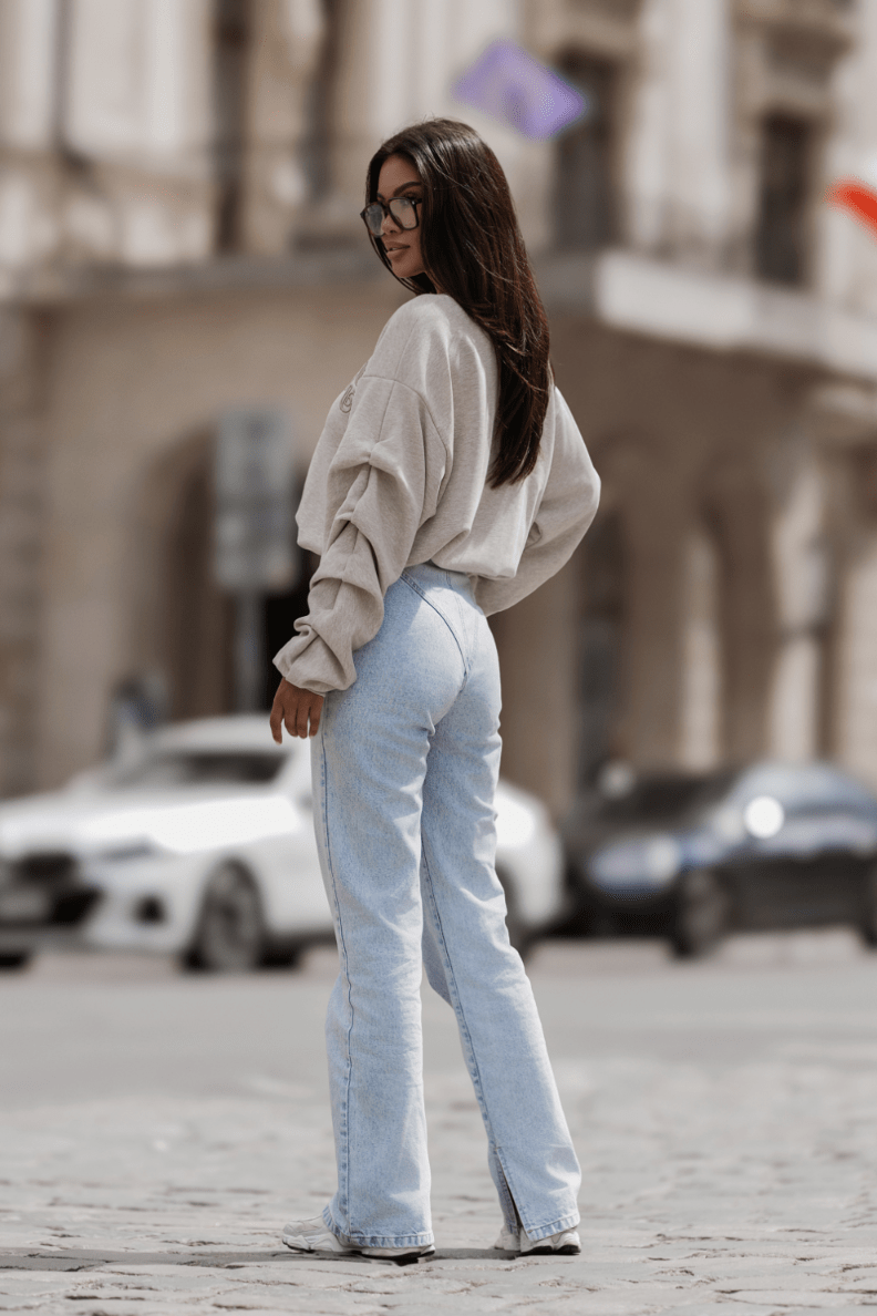 Дамска блуза REMY etro, меланж тъмно бежово, еластична, универсална LaBalancia Roberto Fashion Store Set 5907378523801 UNI