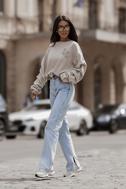 Дамска блуза REMY etro, меланж тъмно бежово, еластична, универсална LaBalancia Roberto Fashion Store Set 5907378523801 UNI