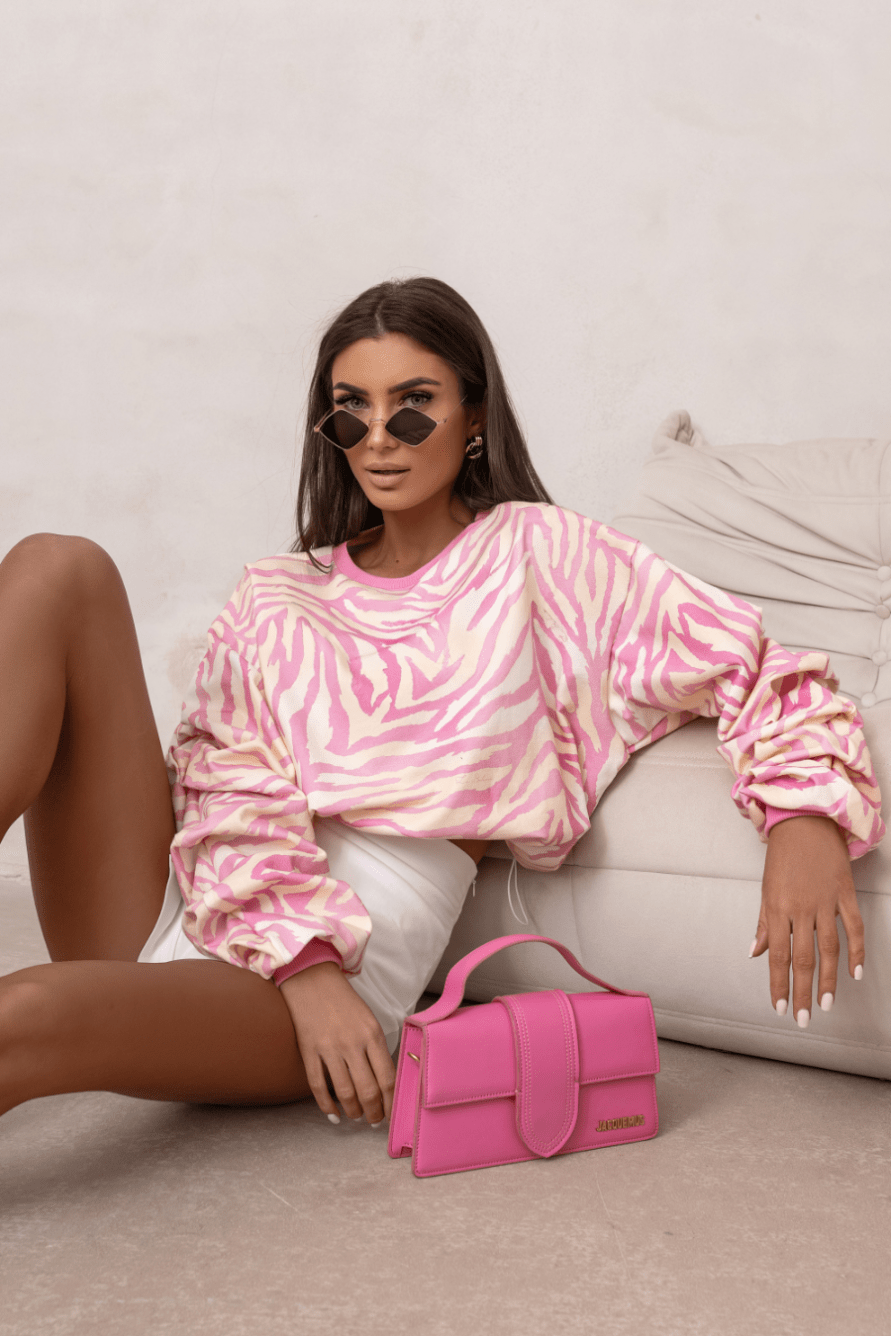 Дамска блуза REMY - принт розова зебра LaBalancia Roberto Fashion Store Set 5907378521395 UNI