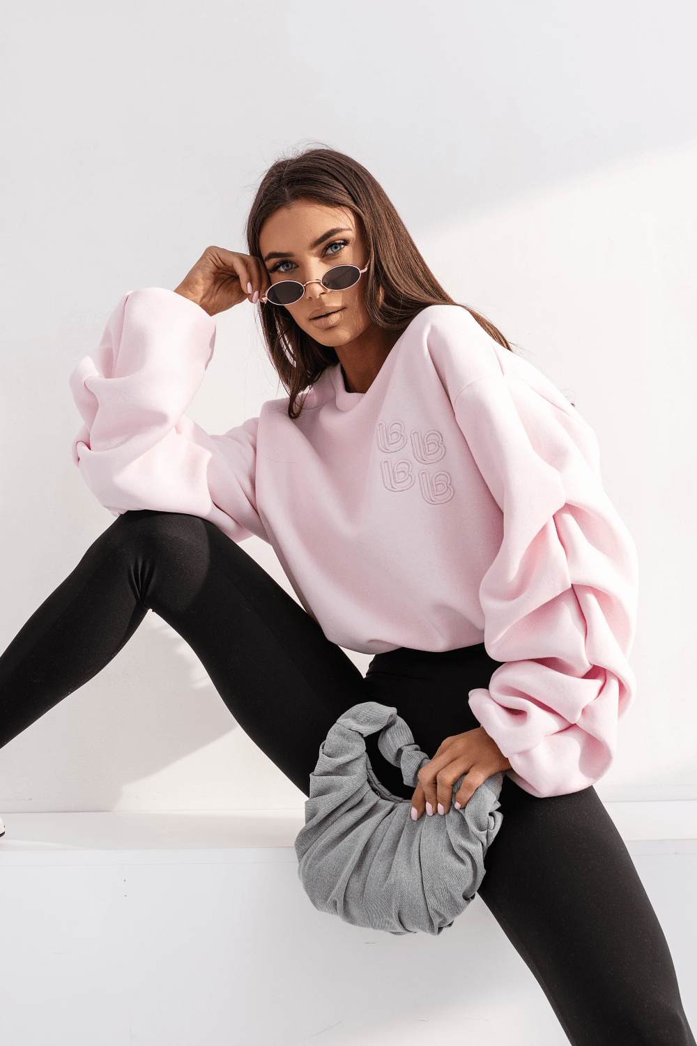 Дамска блуза REMY - светлорозова, памук с еластан, универсален размер LaBalancia Roberto Fashion Store Set 5907378518869 UNI
