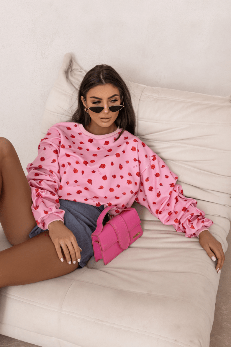 Дамска блуза REMY, тениска с принт цветя, розова LaBalancia Roberto Fashion Store Set 5907378521388 UNI