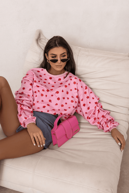 Дамска блуза REMY, тениска с принт цветя, розова LaBalancia Roberto Fashion Store Set 5907378521388 UNI