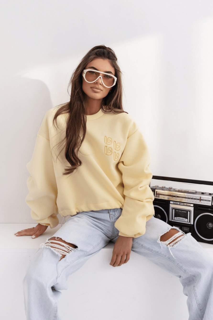 Дамска блуза REMY - жълта, памук с еластан, универсален размер LaBalancia Roberto Fashion Store Set 5907378518838 UNI