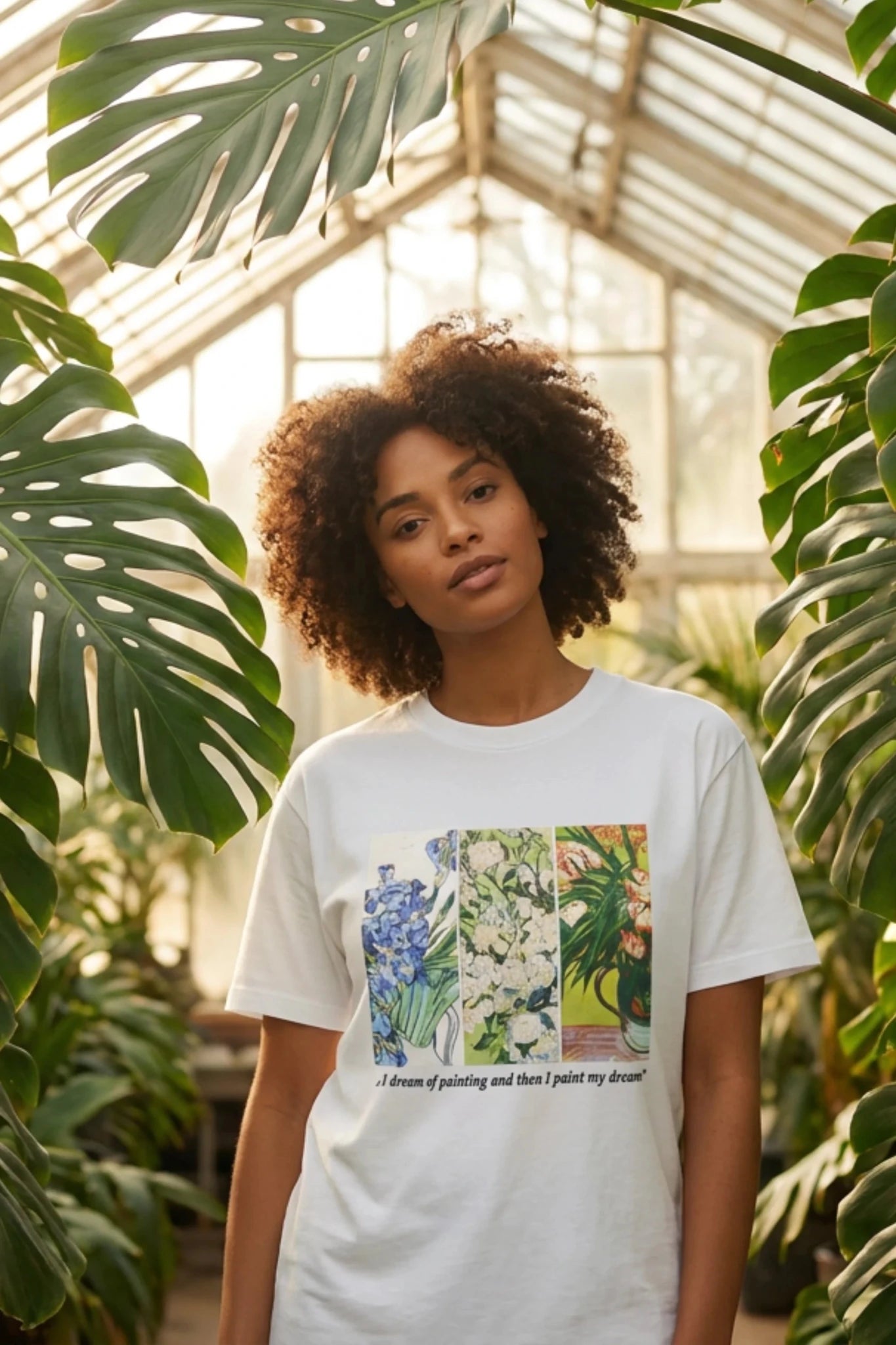 Дамска бяла тениска с арт принт "Nature" Medicine Roberto Fashion Store T-shirt RS26TSD261-00X-L L