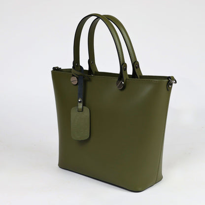 Дамска Чанта от Естествена Кожа, Тъмно Зелен Roberto Fashion Roberto Fashion Store Bag ITA0512BORKHKPLNTU TU