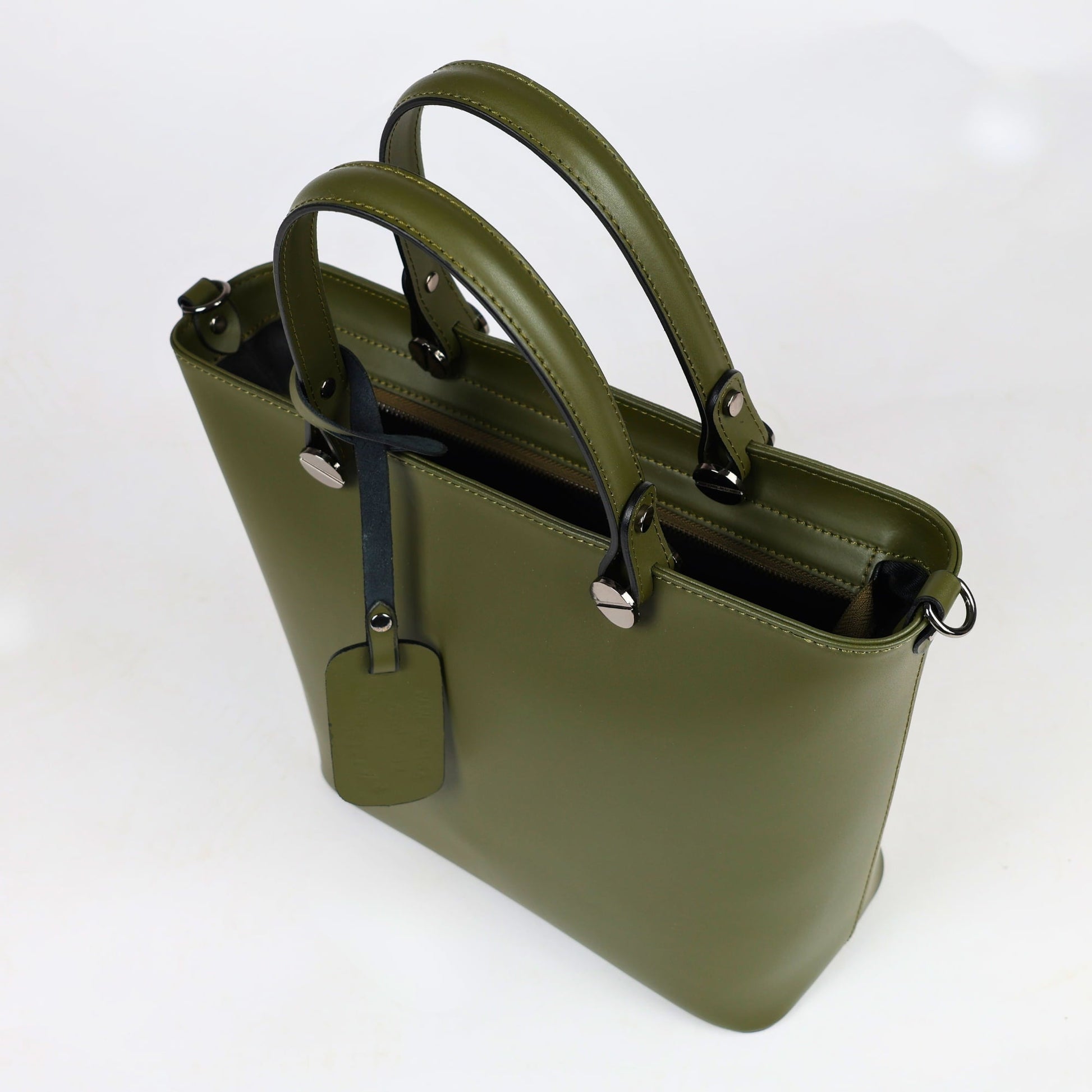 Дамска Чанта от Естествена Кожа, Тъмно Зелен Roberto Fashion Roberto Fashion Store Bag ITA0512BORKHKPLNTU TU