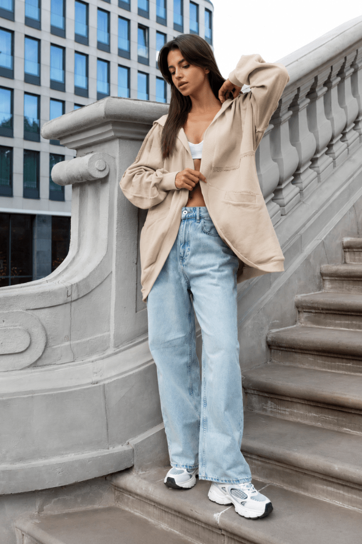 Дамска елегантна наметка в бежов цвят LaBalancia Roberto Fashion Store Set 5907378524488 S/M