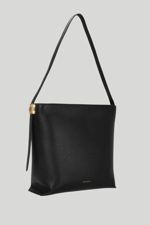 Women's leather shoulder bag Coccinelle C-ME Lock, black