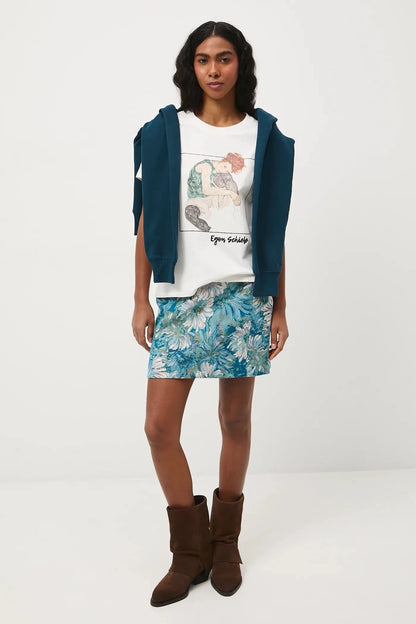 Дамска тениска "Cream" с абстрактен арт принт Medicine Roberto Fashion Store T-shirt RS26TSD264-01X-L L