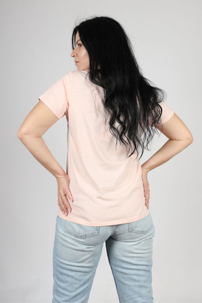 Дамска Тениска, Розов Roberto Fashion Store T-shirt W4GI56K9RM1G6K8XS XS Beige