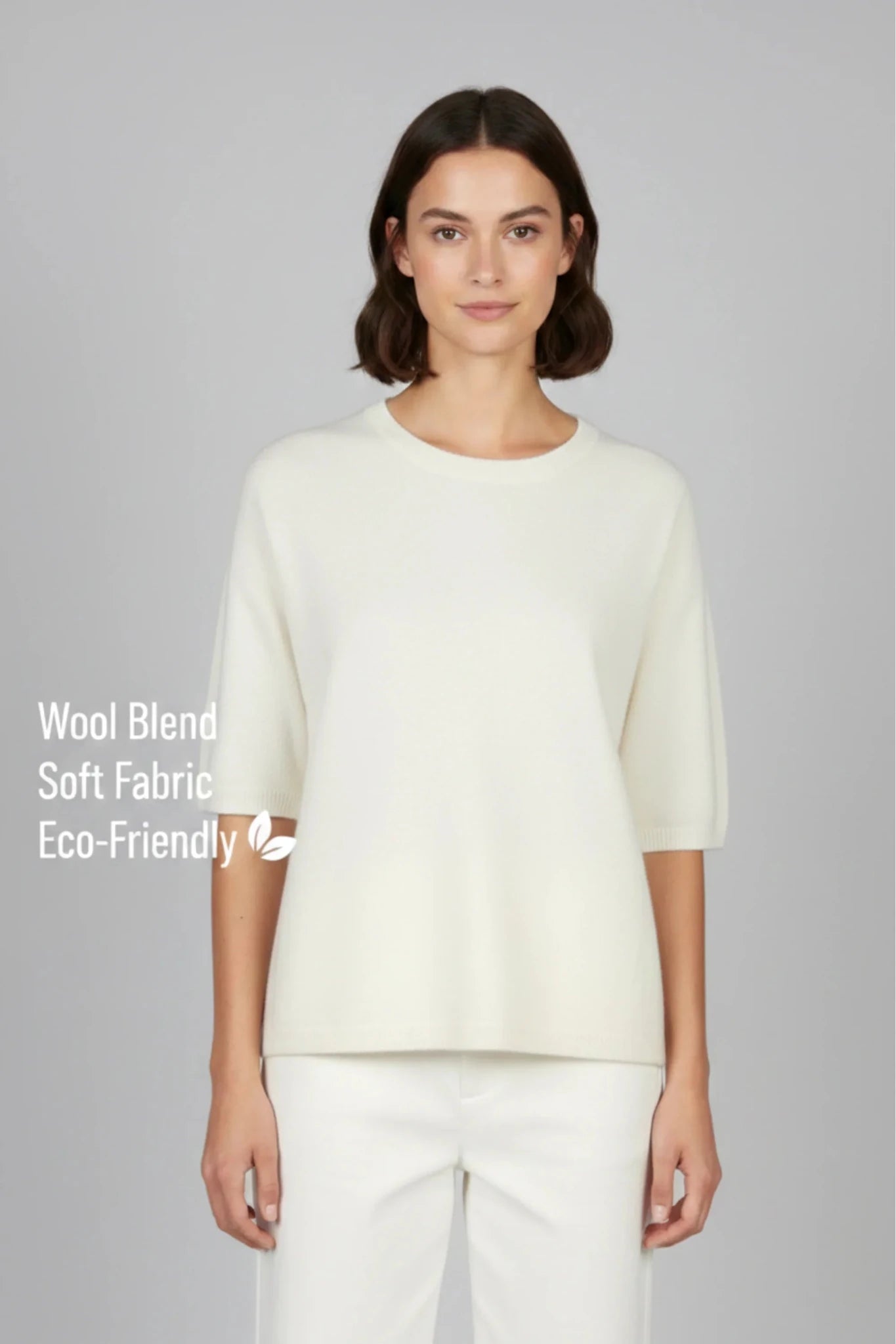 Дамски Блестящ Пуловер от вълна, Бял Roberto Fashion Roberto Fashion Store Sweater JNJ0102SWEWHIKNITU TU