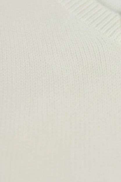 Дамски Блестящ Пуловер от вълна, Бял Roberto Fashion Roberto Fashion Store Sweater JNJ0102SWEWHIKNITU TU