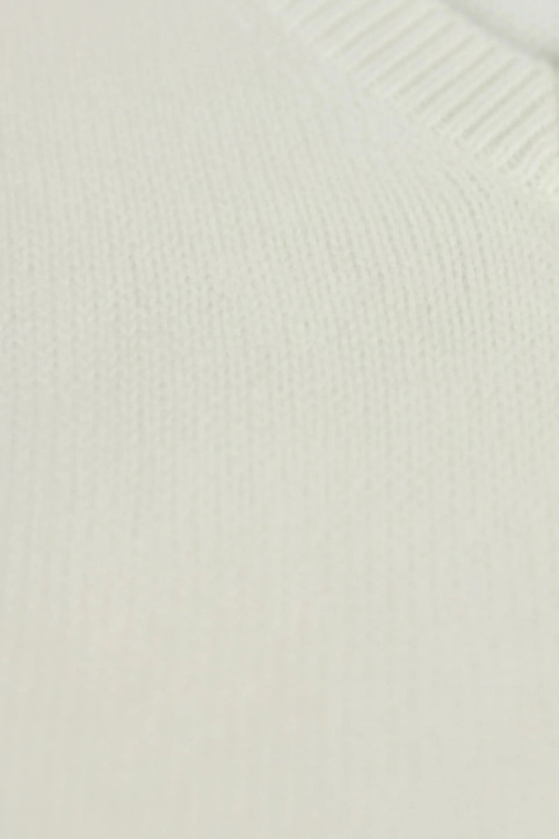 Дамски Блестящ Пуловер от вълна, Бял