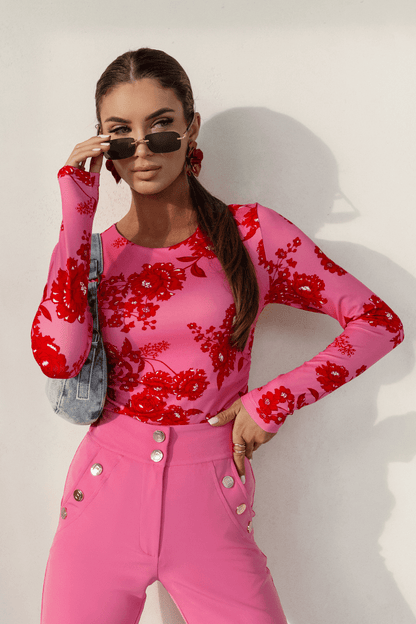 Дамски цигарен панталон KAY – розов, вълнообразно прилепване S–L LaBalancia Roberto Fashion Store Set 5907378518685 S