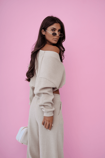 Дамски комплект MEGGI шушлек (шарено) - Беж LaBalancia Roberto Fashion Store Set 5907378520398 M/L