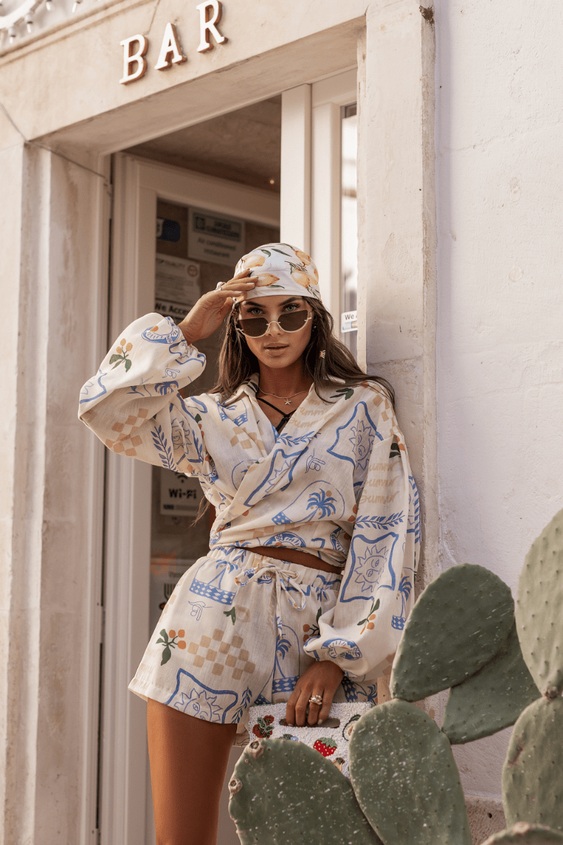 Дамски комплект MOLLY лен - Malibu жълто LaBalancia Roberto Fashion Store Set 5907378522255 UNI