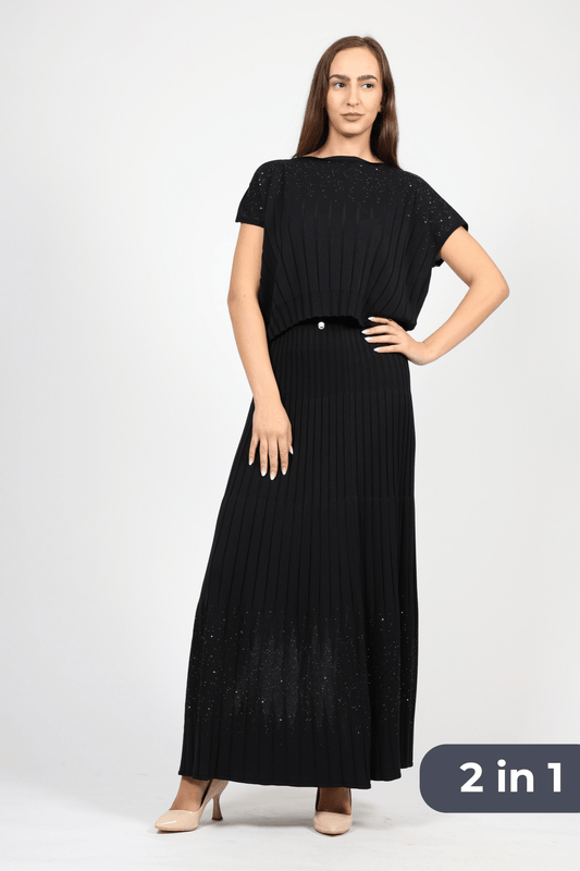 Дамски Комплект от 2 части, Черен